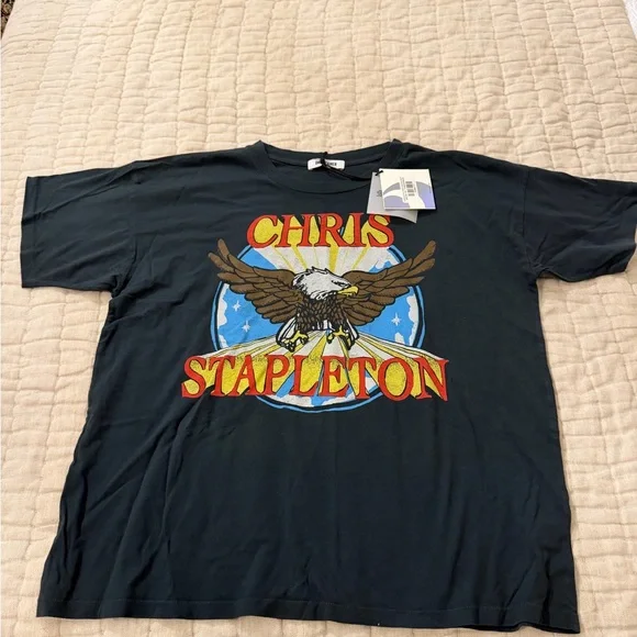 ⭐ Daydreamer Chris Stapleton Eagle Graphic Tee Black Size Medium NEW - Picture 4 of 5